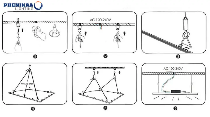 Cách Lắp Đèn Thả Trần