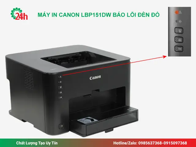 Canon 151dw Báo Lỗi Đèn Đỏ