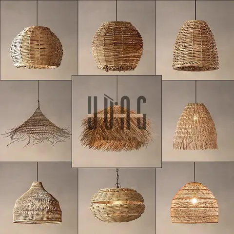Chụp Đèn Mây Tre Đan
