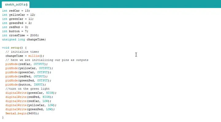 Code Đèn Giao Thông Arduino
