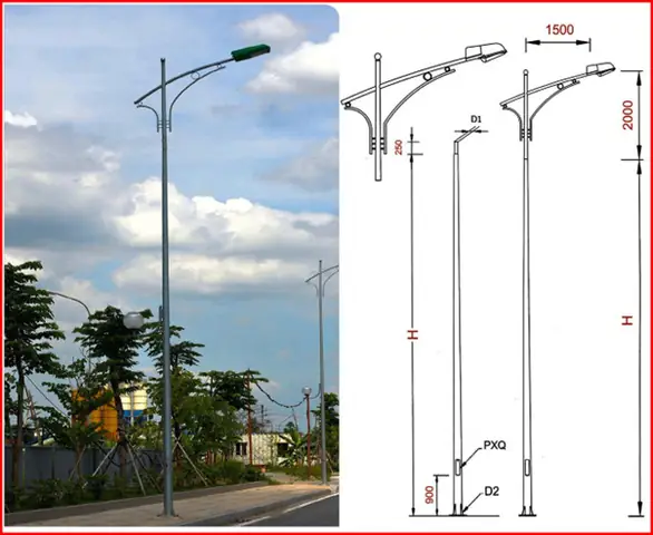 Cột Đèn Chiếu Sáng Hapulico
