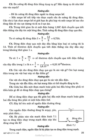 Cường Độ Dòng Điện Chạy Qua Dây Tóc Bóng Đèn