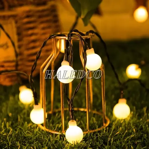 Dây Đèn Thả Trang Trí Bóng Tròn E27 Chống Mưa