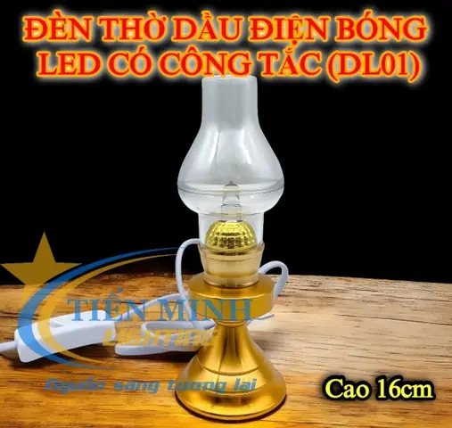 Đèn Bàn Thờ Sạc Điện Hình Đèn Dầu