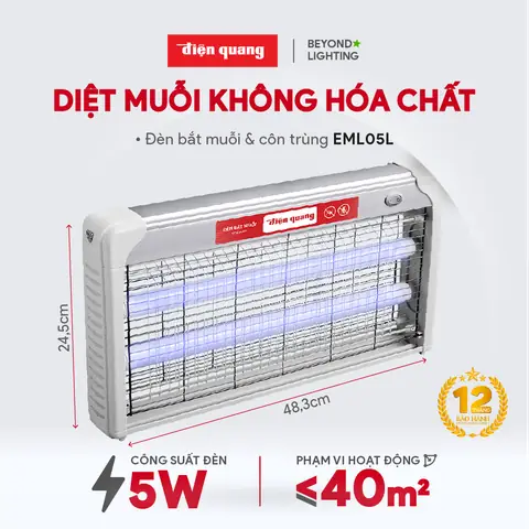 Đèn Bắt Muỗi Điện Quang Đq Eml05l