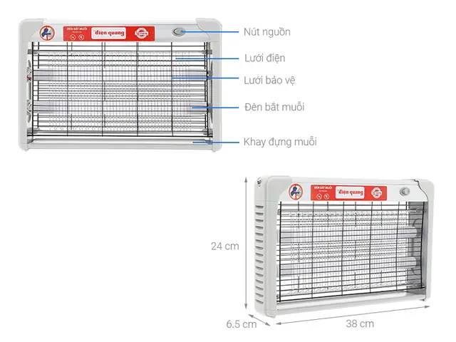Đèn Bắt Muỗi Điện Quang Eml06l