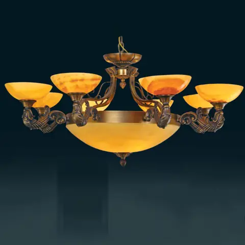 Đèn Chùm Đồng Chao Đá