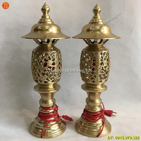 Đèn Đồng Để Bàn Thờ