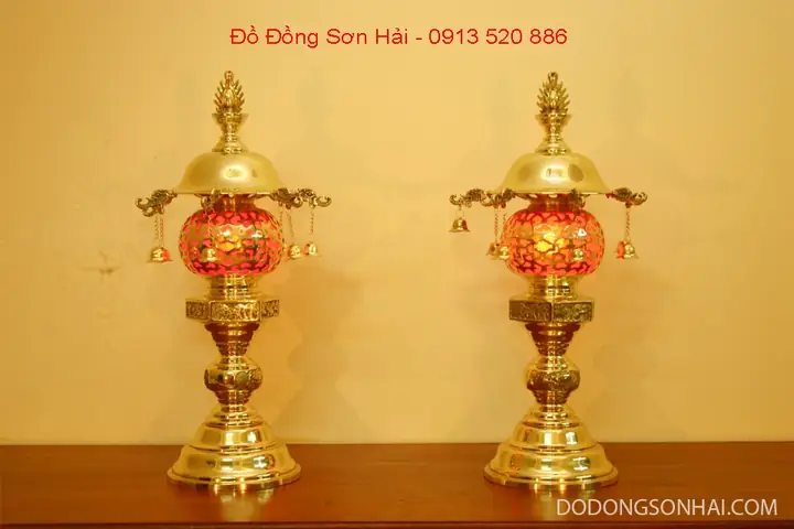 Đèn Đồng Để Bàn Thờ