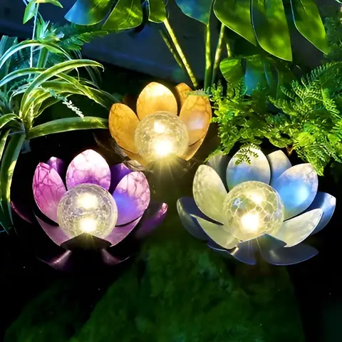 Đèn Hoa Sen Thủy Tinh