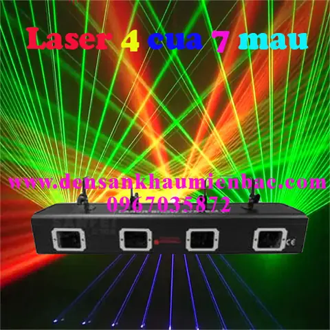 Đèn Laser 4 Cửa 7 Màu