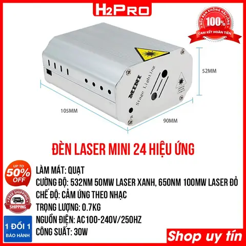 Đèn Laser Mini Cảm Biến Nhạc