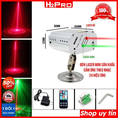 Đèn Laser Nháy Theo Nhạc Mini