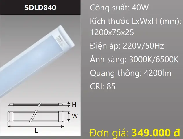 Đèn Led 1 2m Duhal