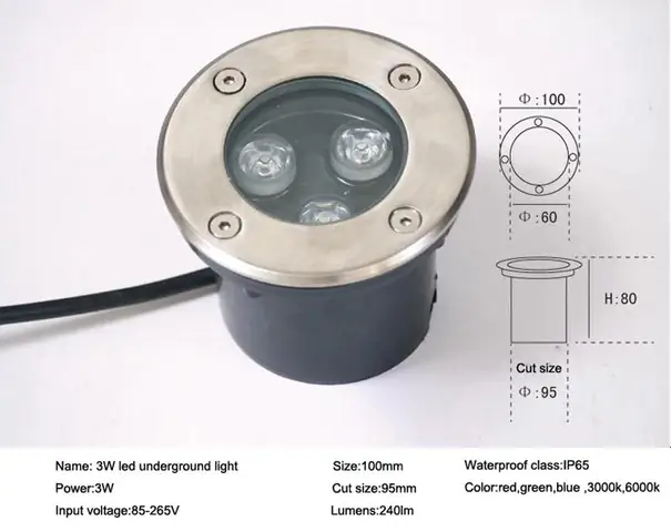 Đèn Led Âm Đất 3w