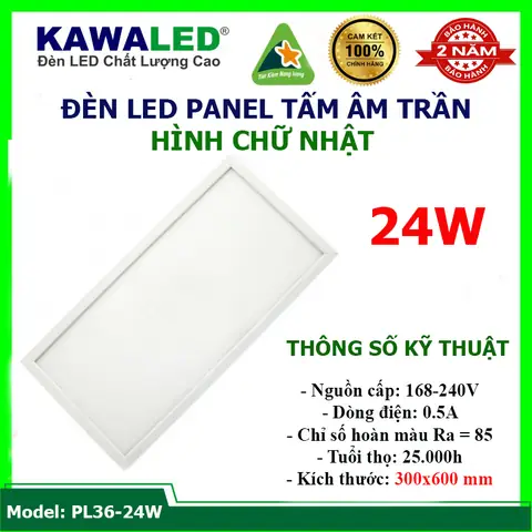 Đèn Led Âm Trần 24w