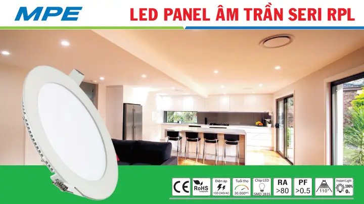 Đèn Led Âm Trần 3 Màu Mpe