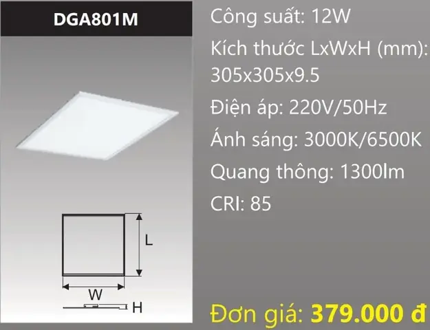 Đèn Led Âm Trần 300x300