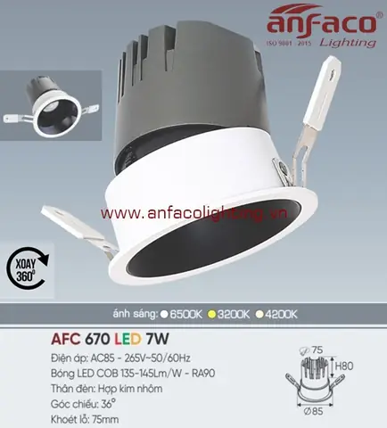 Đèn Led Âm Trần Anfaco Đèn Led Âm Trần Anfaco