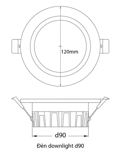 Đèn Led Âm Trần D90