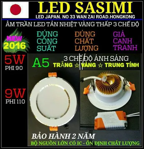 Đèn Led Âm Trần Sasimi