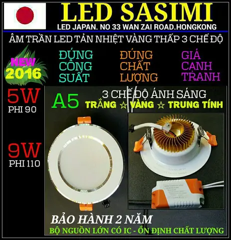 Đèn Led Âm Trần Sasimi