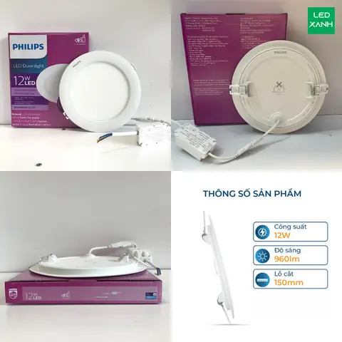 Đèn Led Âm Trần Siêu Mỏng Philips