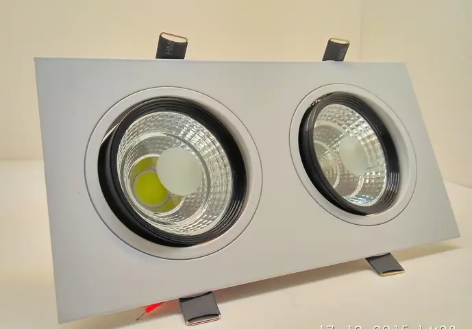 Đèn Led Âm Trần Vuông Đôi
