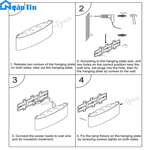 Đèn Led Dán Tường 4 Bóng