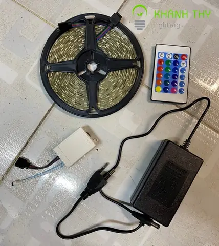 Đèn Led Dây Đổi Màu Rgb 5050 12v Cuộn 5m