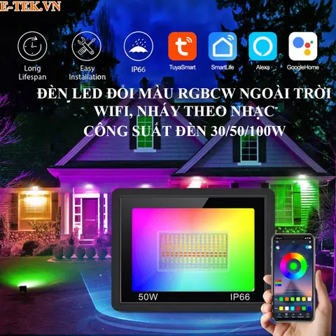 Đèn Led Đổi Màu Ngoài Trời