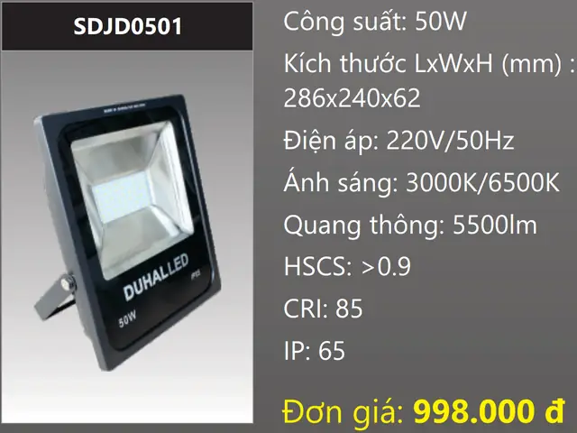 Đèn Led Pha 50w Duhal