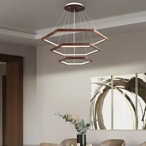 Đèn Lục Giác Bằng Gỗ