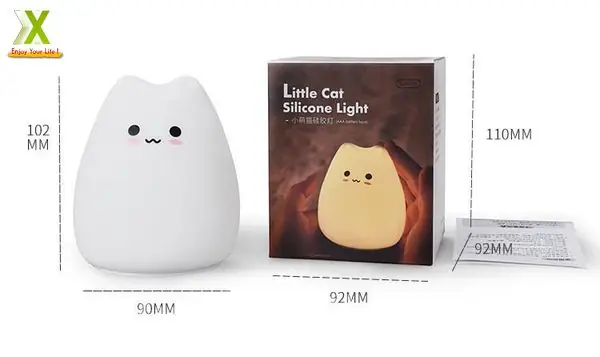 Đèn Ngủ Silicon Hình Mèo