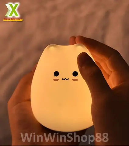 Đèn Ngủ Silicon Hình Mèo