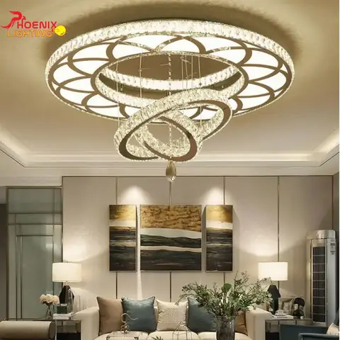 Đèn Ốp Trần Pha Lê Phòng Khách