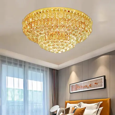 Đèn Ốp Trần Pha Lê Phòng Khách