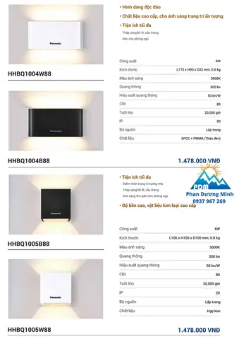 Đèn Ốp Tường Cầu Thang Panasonic