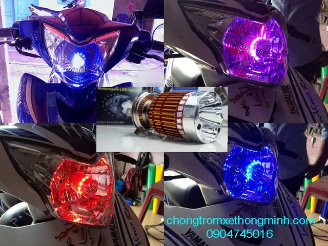 Đèn Pha Đổi Màu Xe Máy