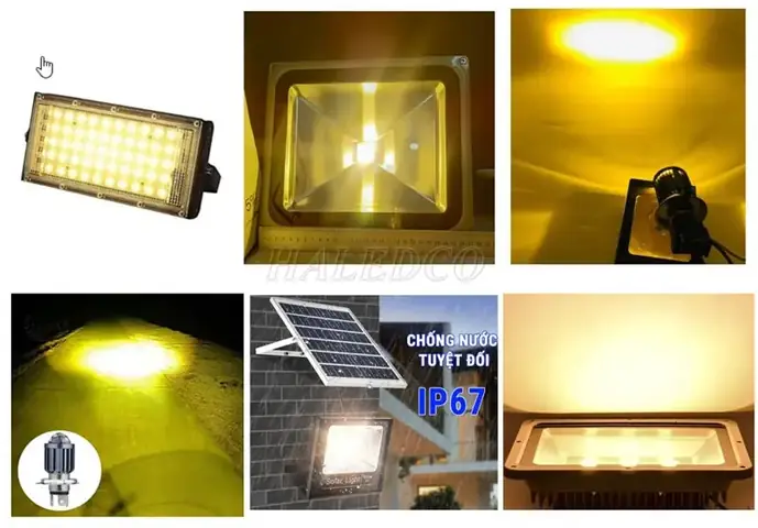 Đèn Pha Led Ánh Sáng Vàng