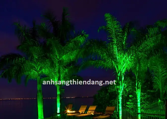 Đèn Pha Led Màu Xanh