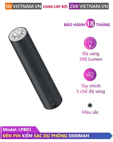 Đèn Pin Kiêm Sạc Dự Phòng Xiaomi