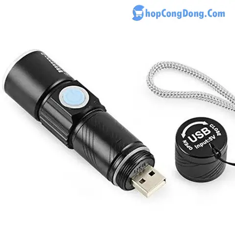 Đèn Pin Sạc Cổng Usb