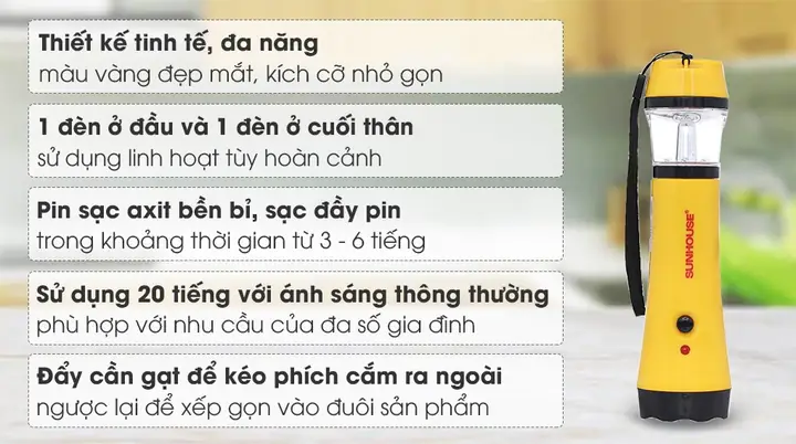 Đèn Pin Sạc Đa Năng