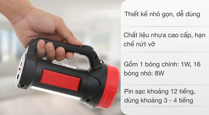 Đèn Pin Sạc Điện Sunhouse