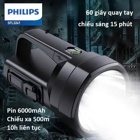 Đèn Pin Sạc Quay Tay