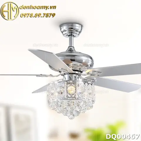 Đèn Quạt Trần Pha Lê
