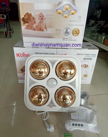 Đèn Sưởi Âm Trần 4 Bóng Kohn
