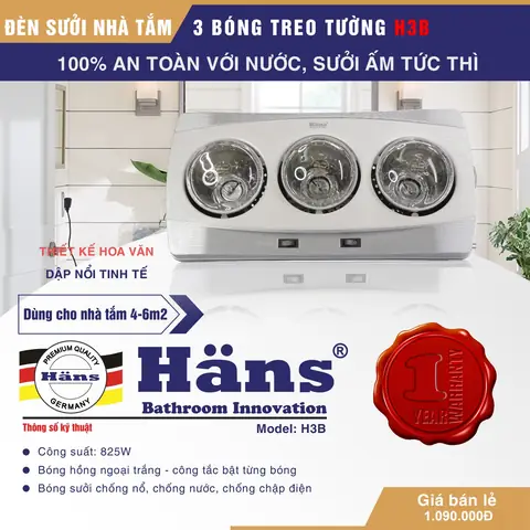 Đèn Sưởi Hans 3 Bóng