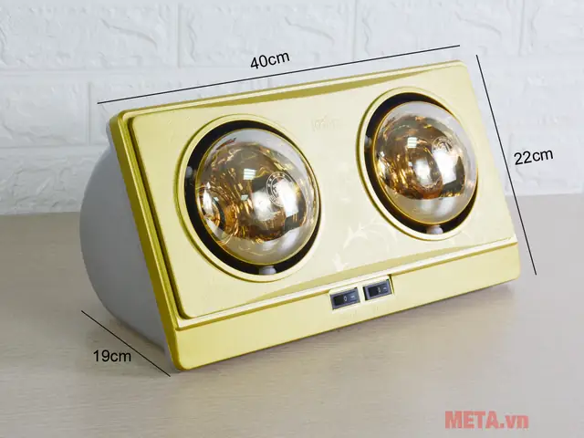Đèn Sưởi Nhà Tắm 2 Bóng Braun Kohn Kn02g 550w